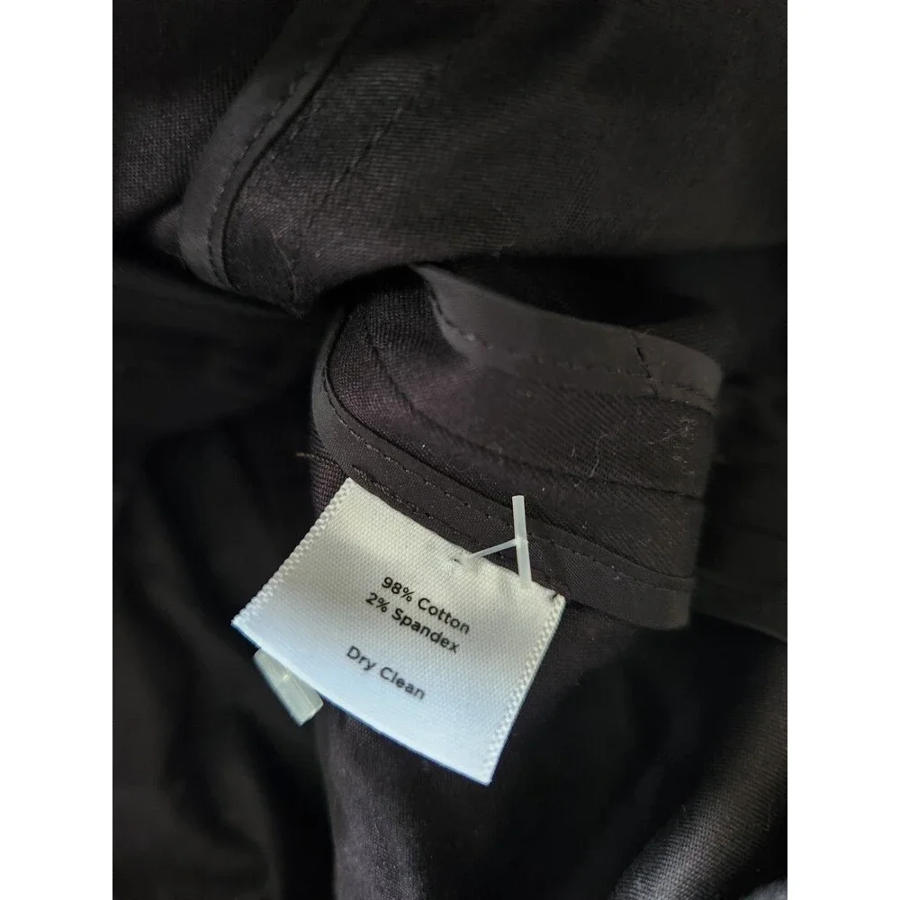 Talbots Womens Black Sleeveless Button-Front Dress Ruffle Marble Dye Sz 12 - Picture 6 of 10